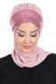 Olga - Dusty Pink & Dusty Pink Chiffon Turban