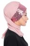 Olga - Dusty Pink & Dusty Pink Chiffon Turban