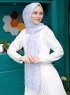 Pariza - Grey Patterned Hijab