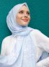 Pariza - Light Blue Patterned Hijab