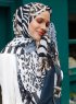 Pariza - Navy Blue Patterned Hijab