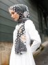 Pariza - Black Patterned Hijab