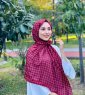 Qiana - Bordeaux Patterned Cotton Hijab