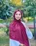 Qiana - Bordeaux Patterned Cotton Hijab