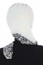 Regina - Navy Blue & Light Blue Chiffon Turban