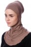 Safiye - Dark Taupe Ninja Underscarf - Ecardin