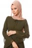 Samiya - Khaki Chiffon Dress - Burun