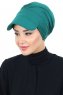 Sandra - Dark Green Cotton Turban - Ayse Turban