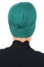 Sandra - Dark Green Cotton Turban - Ayse Turban