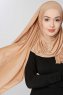 Seda Kamelbrun Jersey Hijab Sjal Ecardin 200235c
