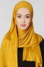 Seda Senapsgul Jersey Hijab Sjal Ecardin 200215a