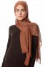 Selma - Brown Plain Color Hijab - Gülsoy