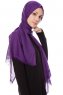 Selma - Deep Violet Plain Color Hijab - Gülsoy