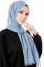Selma - Indigo Plain Color Hijab - Gülsoy