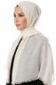 Selma - Light Beige Plain Color Hijab - Gülsoy
