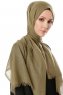 Selma - Light Khaki Plain Color Hijab - Gülsoy