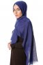 Selma - Dark Blue Plain Color Hijab - Gülsoy