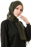 Selma - Dark Green Plain Color Hijab - Gülsoy