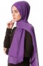 Selma - Dark Purple Plain Color Hijab - Gülsoy