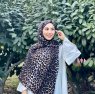 Shahnaz - Black Leopard Patterned Cotton Hijab