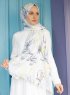 Yumna - Grey Patterned Hijab