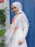 Yumna - White Patterned Hijab