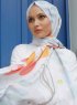 Yumna - White Patterned Hijab