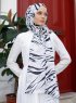 Yumna - Black Patterned Hijab
