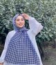 Soheila - Black & White Patterned Cotton Hijab