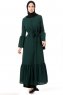 Soraya - Dark Green Abaya - Miss Cazibe