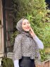 Suha - Khaki Leopard Patterned Cotton Hijab