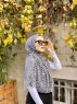 Suha - Black & White Leopard Patterned Cotton Hijab