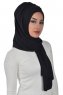 Tamara - Black Practical Cotton Hijab