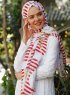 Ulima - Red Patterned Hijab - Sal Evi