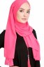 Vahide Fuchsia Crepe Chiffon Hijab 4A1840d