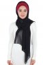Vera - Bordeaux & Black Practical Chiffon Hijab