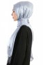 Verda Grå Satin Hijab Sjal Madame Polo 130012-3