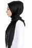 Verda Svart Satin Hijab Sjal Madame Polo 130008-3