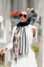 Vezna - Black Patterned Hijab - Sal Evi