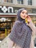 Wahida - Black Patterned Cotton Hijab - Mirach