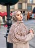 Wahida - Taupe Patterned Cotton Hijab - Mirach