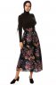 Yamina - Floral Navy Blue Skirt - Burun