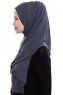 Yara - Anthracite Practical One Piece Crepe Hijab