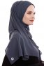 Yara - Anthracite Practical One Piece Crepe Hijab