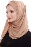 Yara - Camel Practical One Piece Crepe Hijab