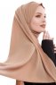 Yara - Camel Practical One Piece Crepe Hijab