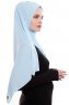 Yara - Light Blue Practical One Piece Crepe Hijab