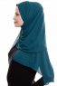 Yara - Dark Green Practical One Piece Crepe Hijab