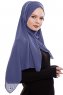Yara - Royal Blue Practical One Piece Crepe Hijab