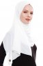 Yara - White Practical One Piece Crepe Hijab